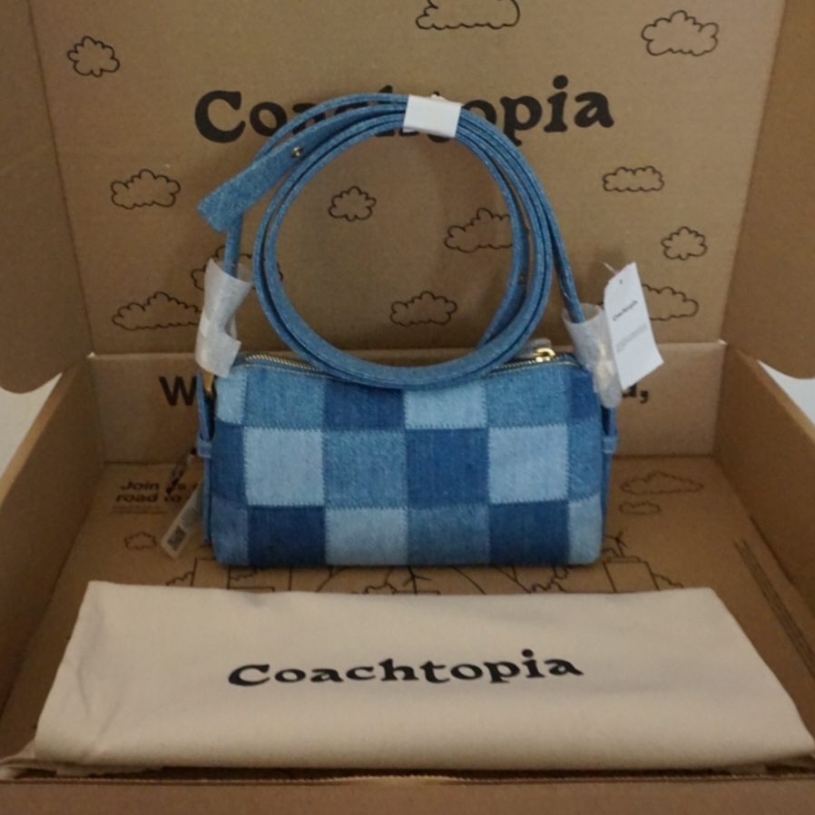 Coachtopia Alter/Ego Small Slouchy Shoulder Bag In Upcrafted Cotton Denim